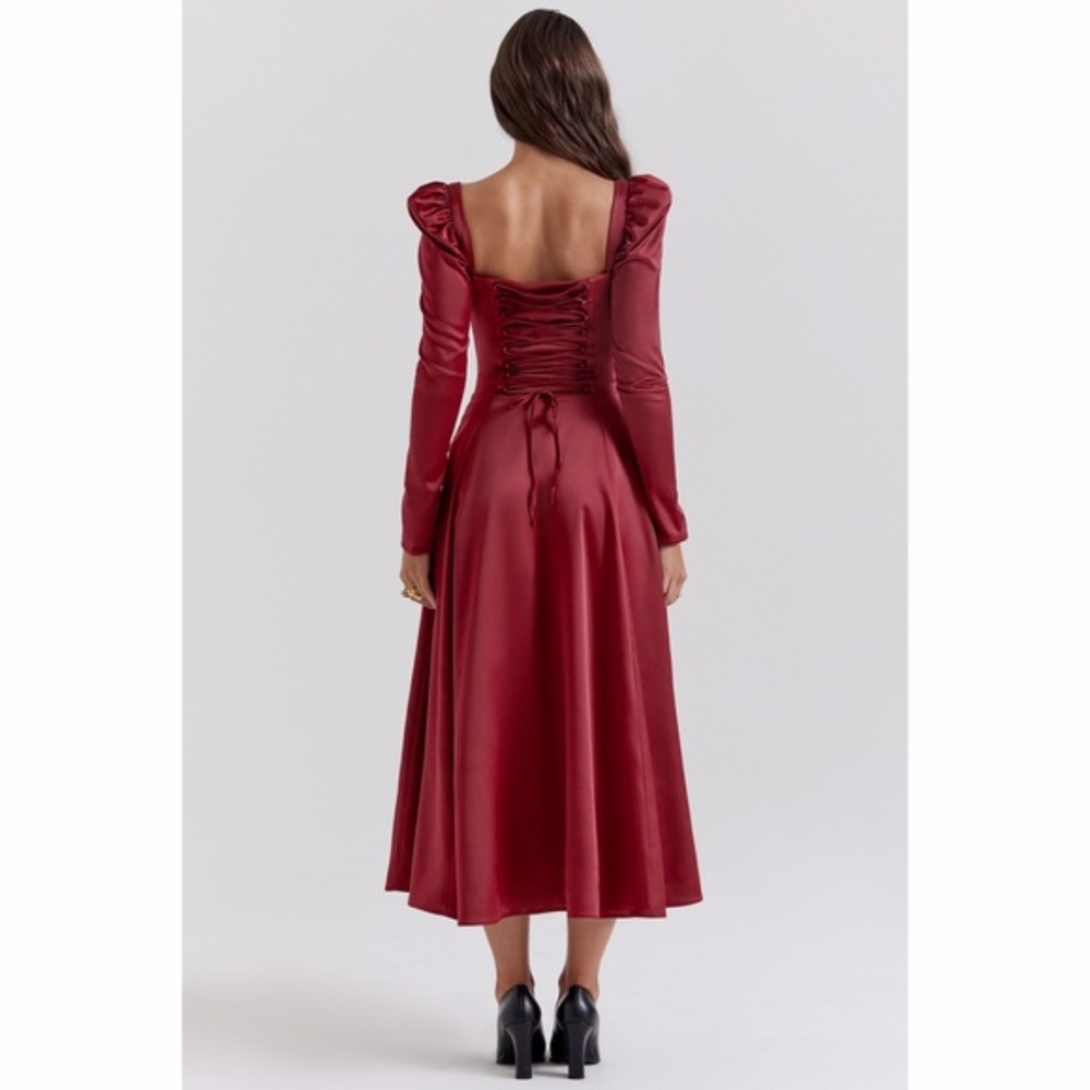 NEW House of CB Sebille Dress Blood Red XS - Picture 6 of 16